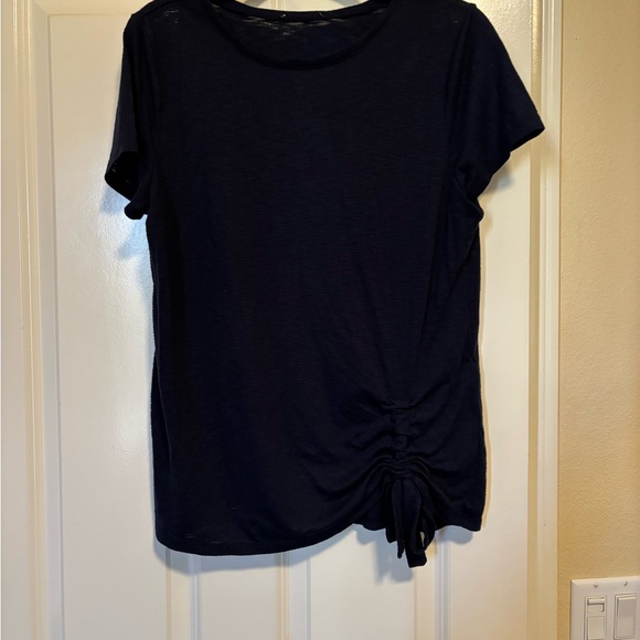 Women's I.N.C Navy and Red Ruched Tops - Picture 7 of 10